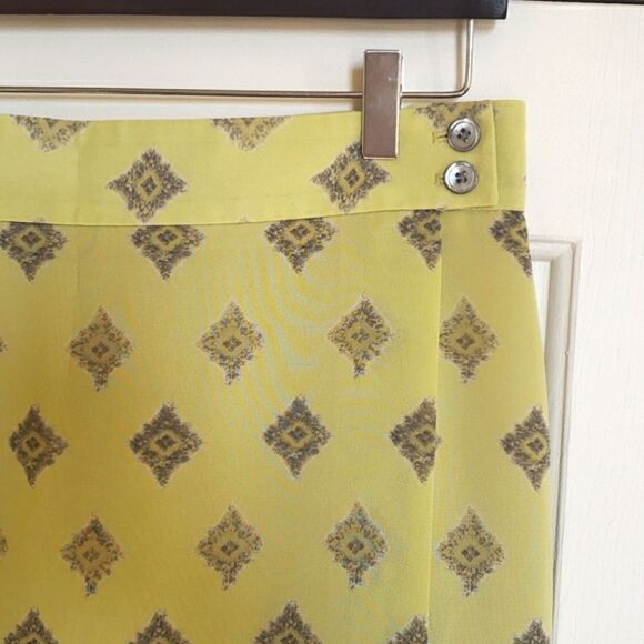 Vintage LIZ CLAIBORNE Wrap Skirt Green Gray - Picture 3 of 8